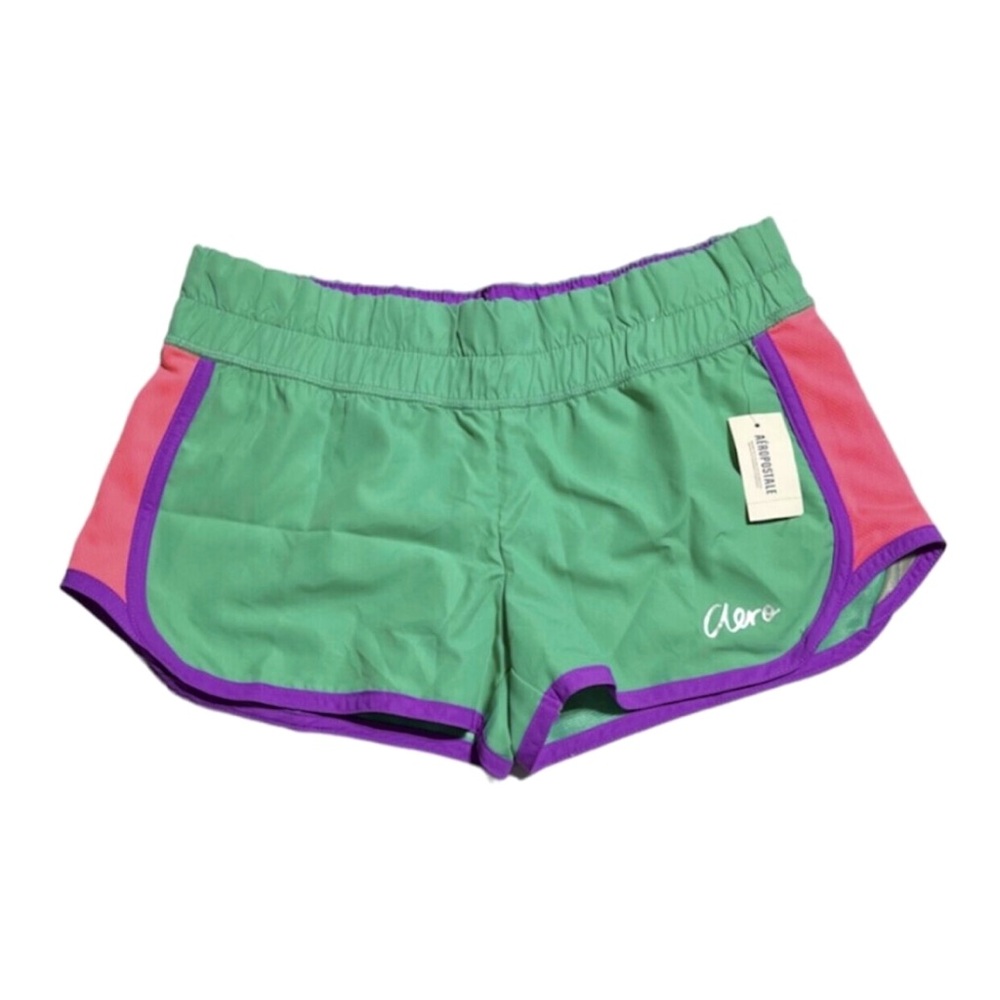 NEW! Aeropostale retro color block active quick dry shorts Size XS